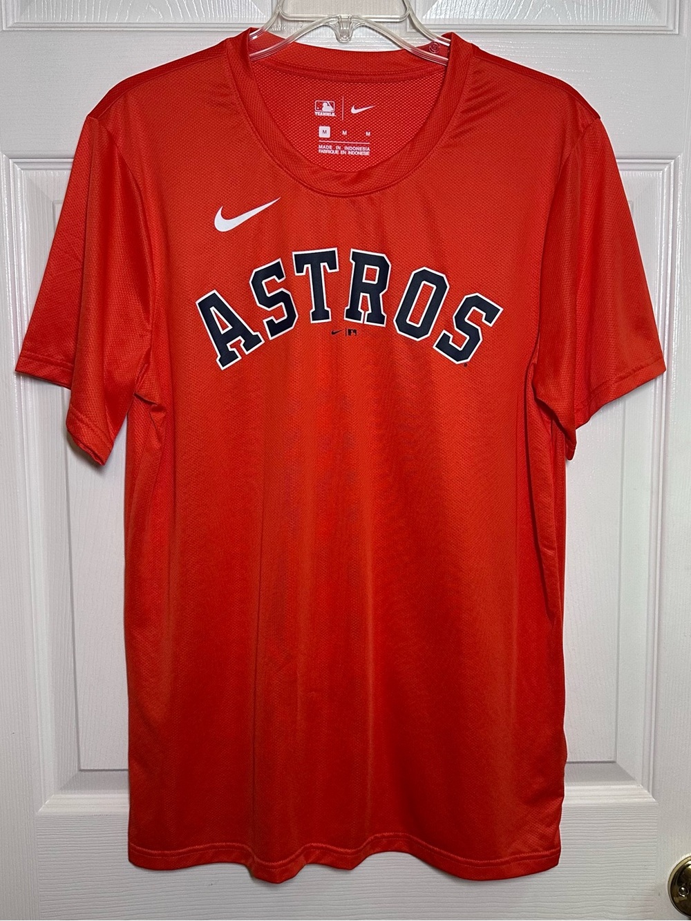 Nike Houston Astros Performance Shirt Jersey Men's M Orange Short Sleeve MLB
